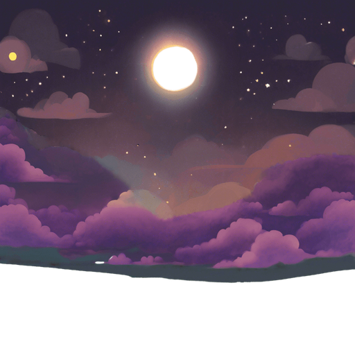 make clouds similar of color of the sky, i mean dark purple and don't make it too visible