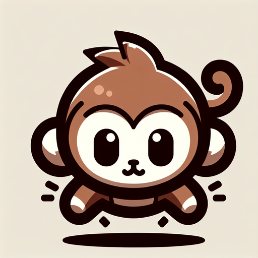 Cute cartoon monkey jumping. Looking front. Single Game Texture. In-Game asset. 2d. Blank background. High contrast. No shadows..
Single Game Texture. In-Game asset. 2d. Blank background. High contrast. No shadows.