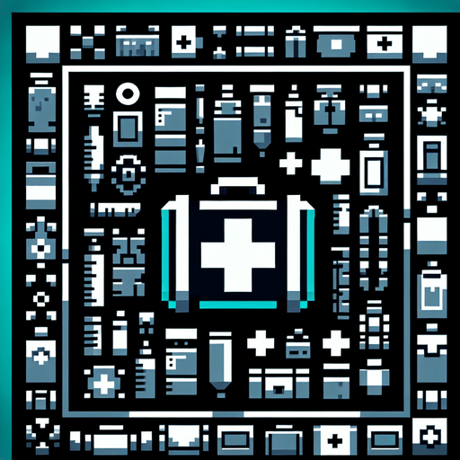 Medkit.
Single Game Texture. In-Game asset. 2d. Blank background. High contrast. No shadows.