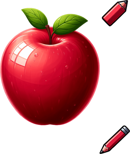 Apple.
Single Game Texture. In-Game asset. 2d. Blank background. High contrast. No shadows.