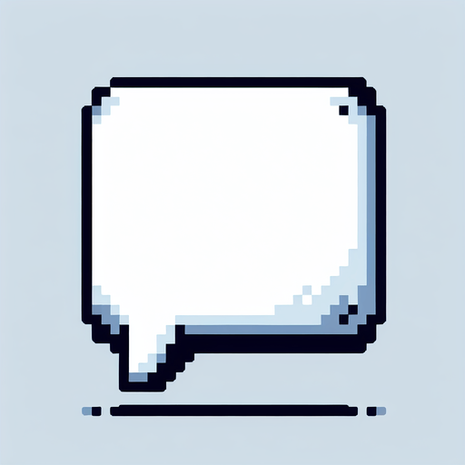 pixel art of a large white, empty, rectangular, speech bubble.
Single Game Texture. In-Game asset. 2d. Blank background. High contrast. No shadows.