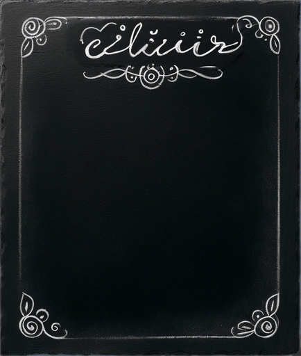 Word "ELIXIR" in chalk