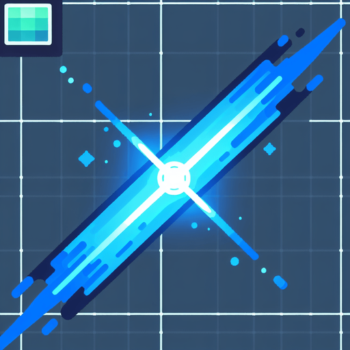 blue LASER.
Single Game Texture. In-Game asset. 2d. Blank background. High contrast. No shadows.