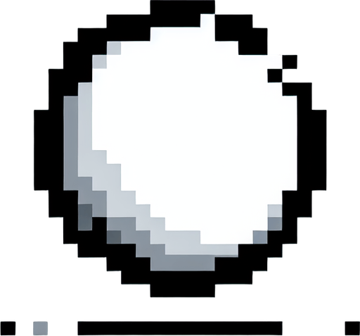 white circle with a thin black paintbrushed outline. minimalist. pixelated. 8 bit..
Single Game Texture. In-Game asset. 2d. Blank background. High contrast. No shadows.