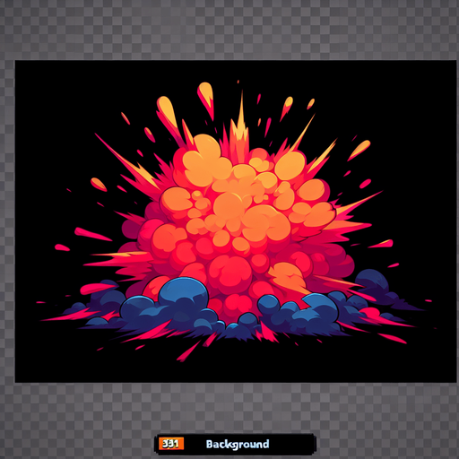 explosion in colour.
Single Game Texture. In-Game asset. 2d. Blank background. High contrast. No shadows.