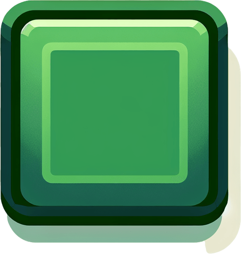 create a flat green square with sharp corners and a very thin darker outline
Single Game Texture. In-Game asset. 2d. Blank background. High contrast. No shadows.