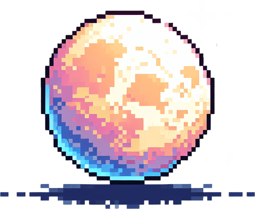 pixelart. a beautiful moon..
Single Game Texture. In-Game asset. 2d. Blank background. High contrast. No shadows.