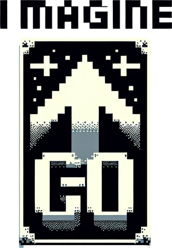 An arrow pointing up with Text that says Go, I want the art style to reflect a classic 16-bit retro pixel art aesthetic, reminiscent of early 1990s RPGs..
Single Game Texture. In-Game asset. 2d. Blank background. High contrast. No shadows.