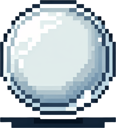 white bubble. 8-bit..
Single Game Texture. In-Game asset. 2d. Blank background. High contrast. No shadows.