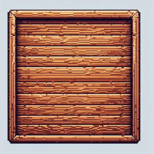 pixel art of a wooden board without borders.
top view