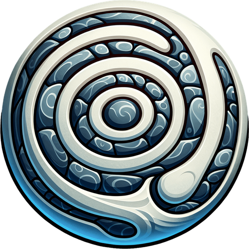 Single Game Texture. In-Game asset. 2d. Blank background. High contrast. No shadows.. top-down. seen from above. curling stone