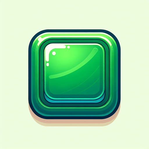 Green Ractangle Button with Round corners.
Single Game Texture. In-Game asset. 2d. Blank background. High contrast. No shadows.