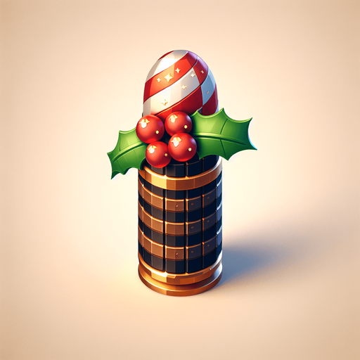 2d christmas 357 Magnum bullets Single Game Texture. In-Game asset. 2d. Blank background. High contrast. No shadows.