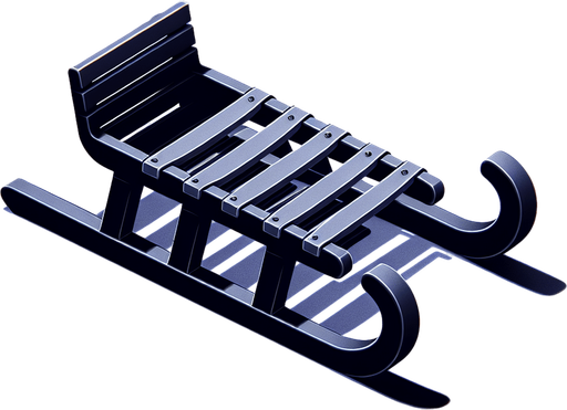 a sled plastic style. Single Game Texture. In-Game asset. 2d. Blank background. High contrast. No shadows.