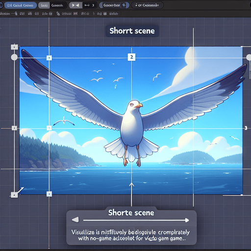 seagull with wings spread, seen from above.
Single Game Texture. In-Game asset. 2d. Blank background. High contrast. No shadows.