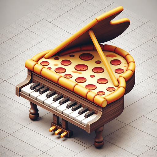 pizza piano keys.
Single Game Texture. In-Game asset. 2d. Blank background. High contrast. No shadows.