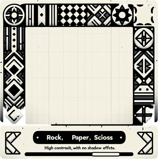 Symmetric Background for a game called scissors, stone, paper
Single Game Texture. In-Game asset. 2d. Blank background. High contrast. No shadows.