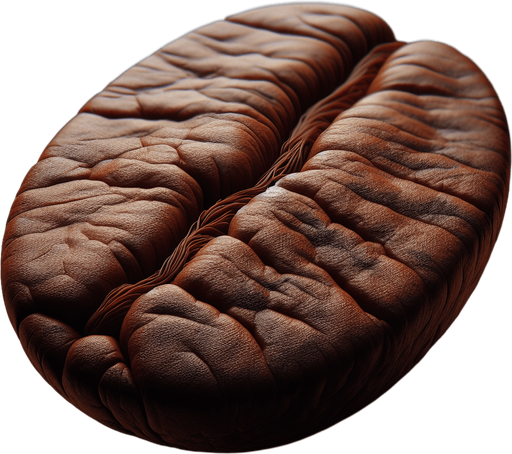 Coffee Bean With Nothing Else.
Single Game Texture. In-Game asset. 2d. Blank background. High contrast. No shadows.