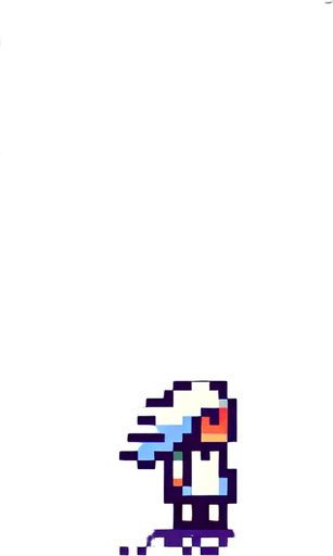 8-bit, cartoon, white wind blow..