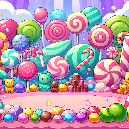 Simple Casual game background cartoon candy.