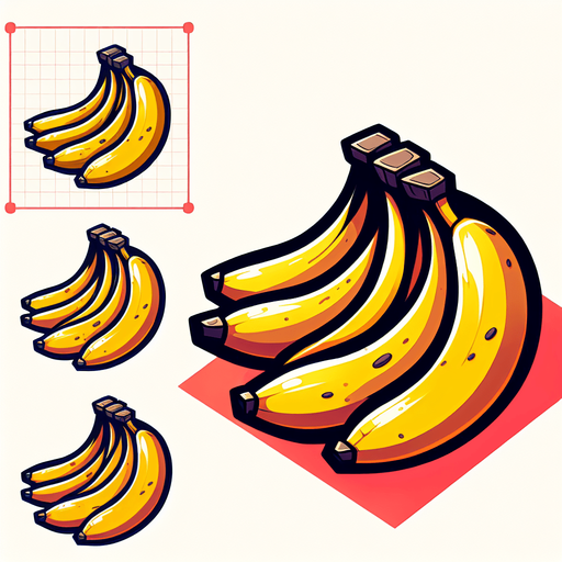 Cartoon 6 bananas . Single Game Texture. In-Game asset. 2d. Blank background. High contrast. No shadows..
Single Game Texture. In-Game asset. 2d. Blank background. High contrast. No shadows.