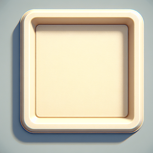 a photo realistic top view of empty flat beige plastic square. Single Game Texture. In-Game asset. 2d. No background. High contrast. No shadows.