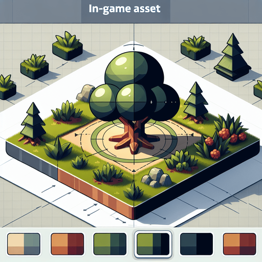 A tree in a rts style Single Game Texture. In-Game asset. 2d. Blank background. High contrast. No shadows.