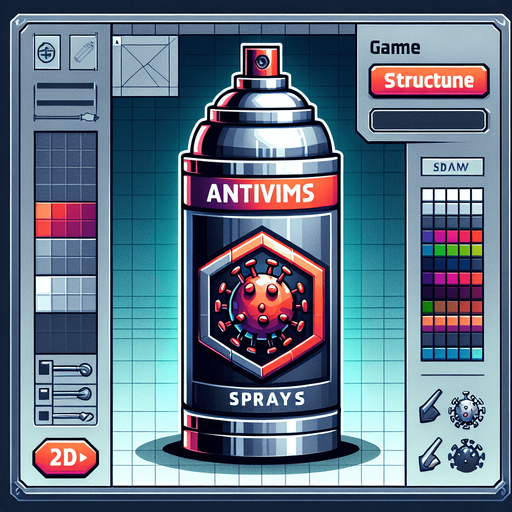 an anti virus spray.
Single Game Texture. In-Game asset. 2d. Blank background. High contrast. No shadows.