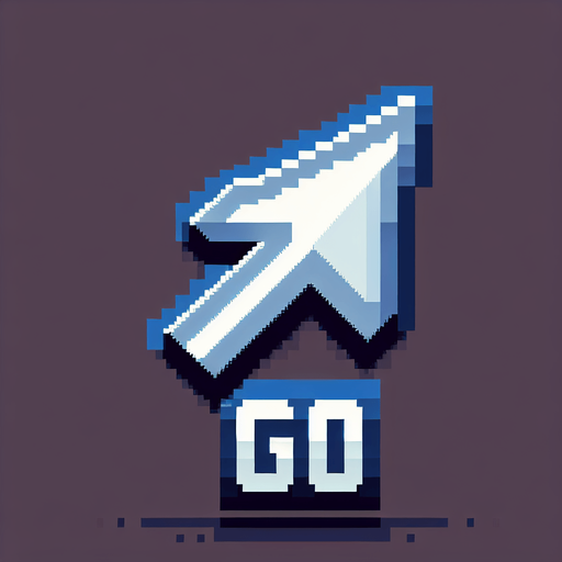 An arrow pointing up with Text that says Go, I want the art style to reflect a classic 16-bit retro pixel art aesthetic, reminiscent of early 1990s RPGs..
Single Game Texture. In-Game asset. 2d. Blank background. High contrast. No shadows.