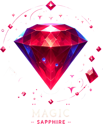 Magic Red Sapphire.
Single Game Texture. In-Game asset. 2d. Blank background. High contrast. No shadows.