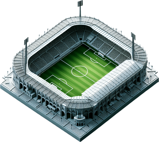 Stade de foot à Paris.
Single Game Texture. In-Game asset. 2d. Blank background. High contrast. No shadows.