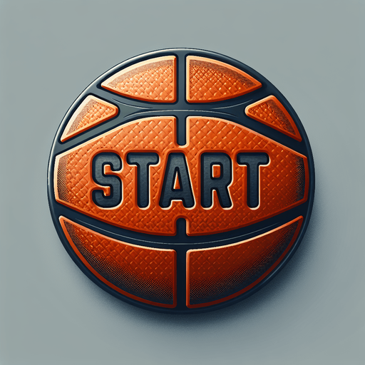 A basketball start button.