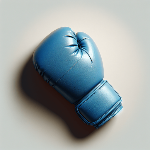 Un gant de boxe bleu vu de dessus.
video game