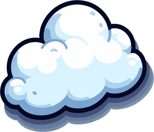 cartoon white cloud..
Single Game Texture. In-Game asset. 2d. Blank background. High contrast. No shadows.