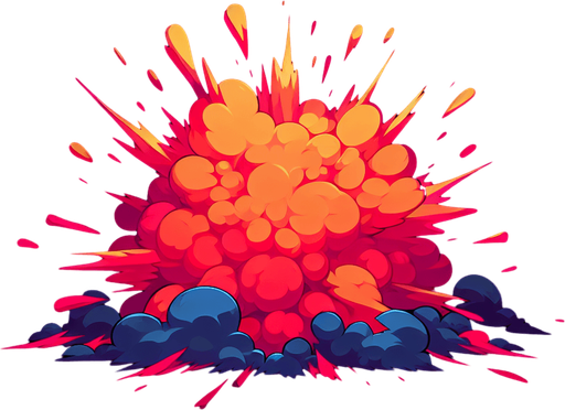 explosion in colour.
Single Game Texture. In-Game asset. 2d. Blank background. High contrast. No shadows.