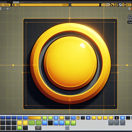 Yellow circle button unreal engine 5 
Single Game Texture. In-Game asset. 2d. Blank background. High contrast. No shadows.