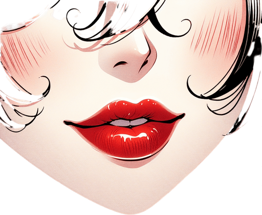 A beautiful women mouth in a manga style.
Single Game Texture. In-Game asset. 2d. Blank background. High contrast. No shadows.