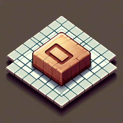 Une jeton de scrabble sans lettre..
Single Game Texture. In-Game asset. 2d. Blank background. High contrast. No shadows.