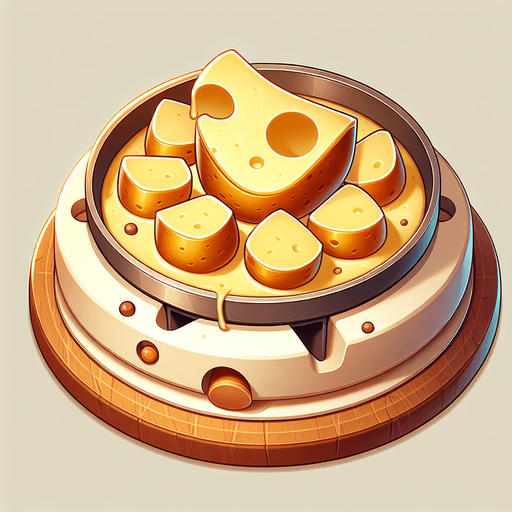 Raclette.
Single Game Texture. In-Game asset. 2d. Blank background. High contrast. No shadows.