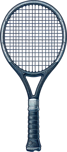 Tennis Racket.
Single Game Texture. In-Game asset. 2d. Blank background. High contrast. No shadows.