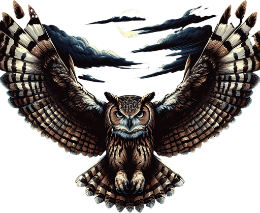 A  flying owl.