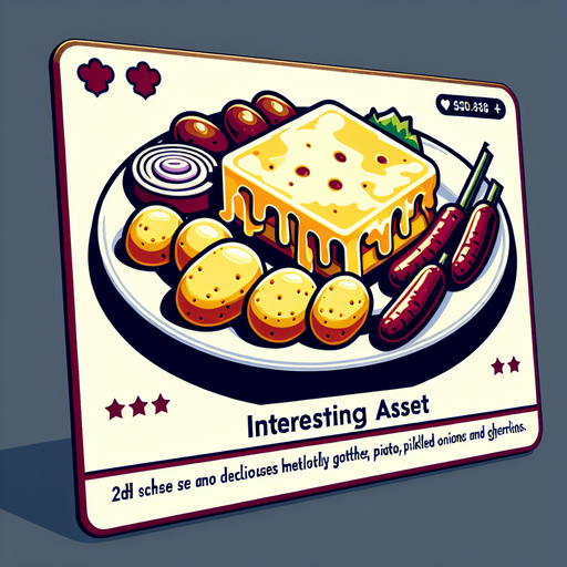 Raclette.
Single Game Texture. In-Game asset. 2d. Blank background. High contrast. No shadows.