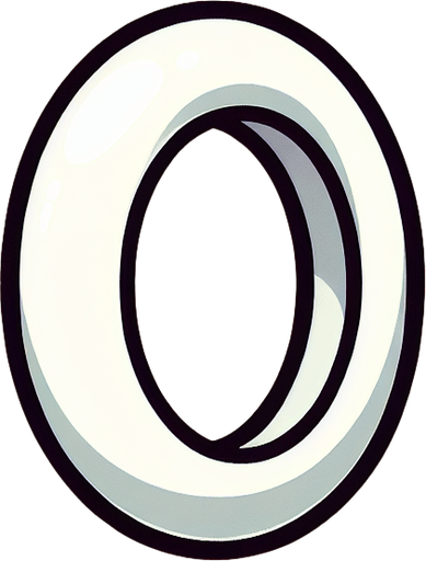 cartoon white ring. simple..
Single Game Texture. In-Game asset. 2d. Blank background. High contrast. No shadows.