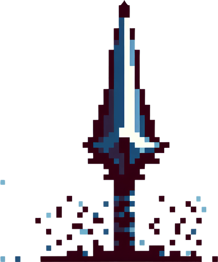 8-bit pixelated spike.
Single Game Texture. In-Game asset. 2d. Blank background. High contrast. No shadows.