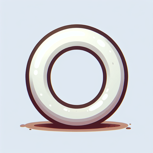 cartoon white ring. simple..
Single Game Texture. In-Game asset. 2d. Blank background. High contrast. No shadows.