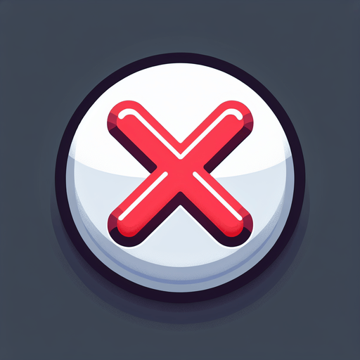 a button with text that says "X".
Single Game Texture. In-Game asset. 2d. Blank background. High contrast. No shadows.