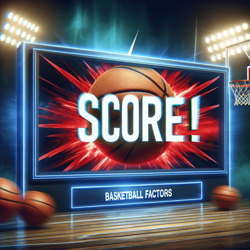 "Text announcing 'Score!'".
Basketball. Text only. Tv style ad.