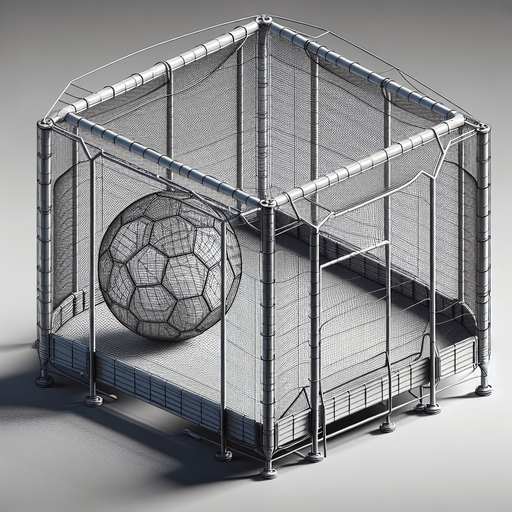 Cage de foot.
Single Game Texture. In-Game asset. 3D
 Blank background. High contrast. No shadows.