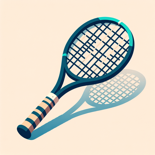 Tennis Racket.
Single Game Texture. In-Game asset. 2d. Blank background. High contrast. No shadows.