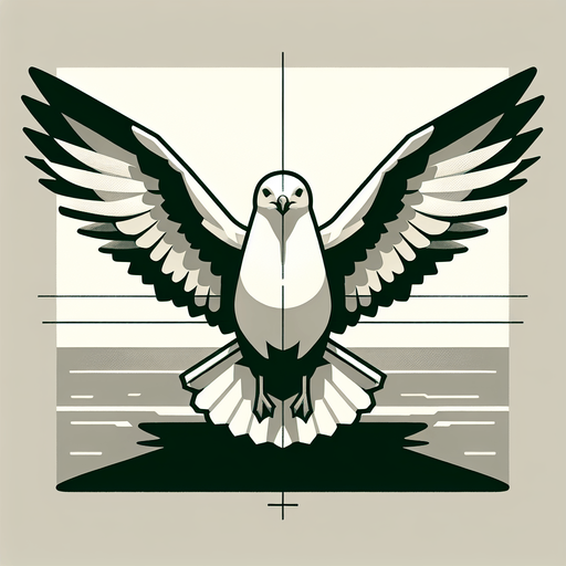 seagull with wings spread, seen from above.
Single Game Texture. In-Game asset. 2d. Blank background. High contrast. No shadows.